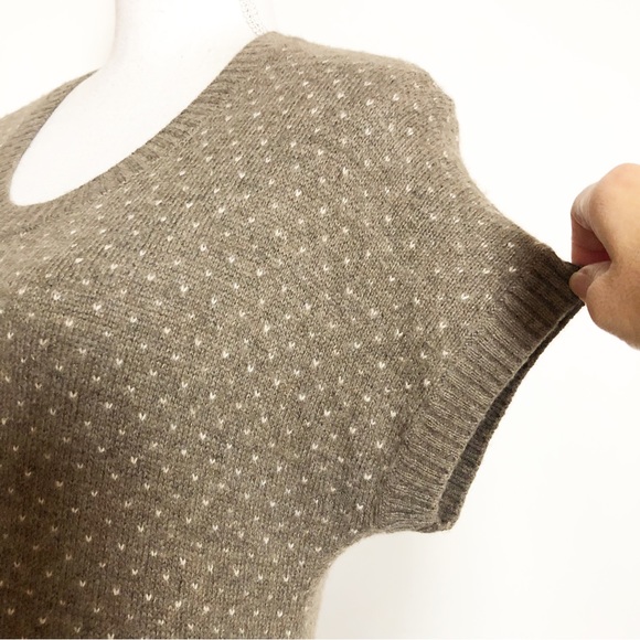 UNIQLO SWEATER COLLECTION Wool Blend Fair Isle Short Sleeve Tunic Sweater Dress - Picture 10 of 16